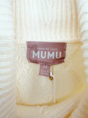 NWT Show Me Your Mumu Montreal Cable Knit Midi Dress Women's M Cream Coastal thumbnail 6