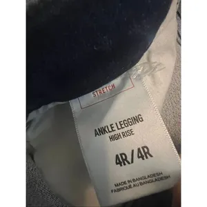 Express Blue Button Fly High Rise Ankle Leggings Women's 4R thumbnail 5