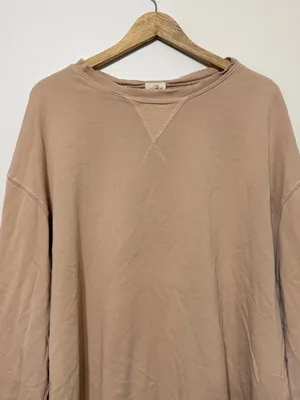 Free People Oversized Crewneck Sweatshirt Size Large Distressed Boho Pullover thumbnail 4