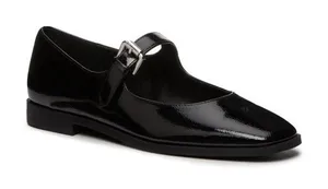 Steve Madden Solanna Mary Jane Flats Women's Size 10M‎ Black Patent Faux Leather thumbnail 1