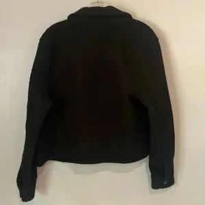 Love Tree Black Snap Closure Collared Shacket Semi Crop Size Large #400 thumbnail 7