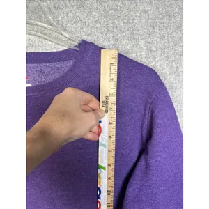 Hanes Womens Sweatshirt Comfort Blend‎ Purple Large Long Sleeve Cotton Blend thumbnail 5