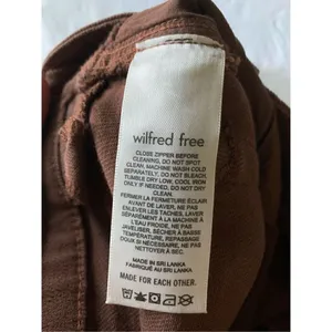 Wilfred Free wide leg baggy pants brown women's size 0 thumbnail 4