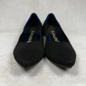 Rothys The Point Black Pointed Toe Flats Womens 8 Sustainable Washable Shoes thumbnail 2