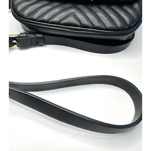 Zara Black Crossbody Bag Lion Head Gold Hardware Quilted Belt Bag‎ Convertible thumbnail 9