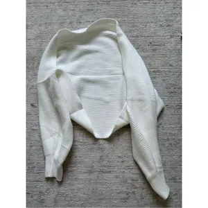 Lightweight White Cropped Bolero Cardigan thumbnail 3