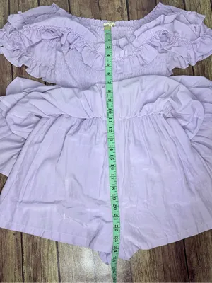 Entro Lavender Off-Shoulder Mini Dress Romper Size S thumbnail 4