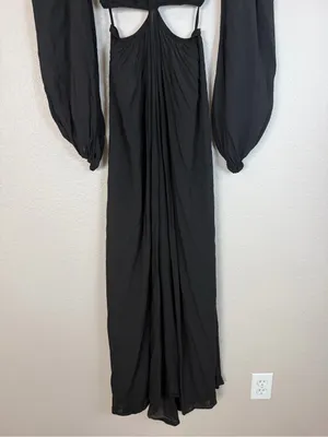 Indah Julie Solid Ruched Bodice Cutaway Maxi Dress Black Small $258 Revolve thumbnail 7
