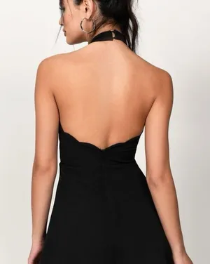 Tobi Gilda Scallop Slater Dress in Black - size XS thumbnail 2