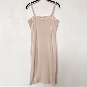 Topshop Nude Bodycon Square Neck Sheath Midi Dress Size 8 thumbnail 8