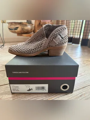 Vince Camuto Perforated Suede Booties Size 6.5 thumbnail 6