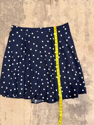 Pixley Navy Blue Polka Dot Skirt thumbnail 6