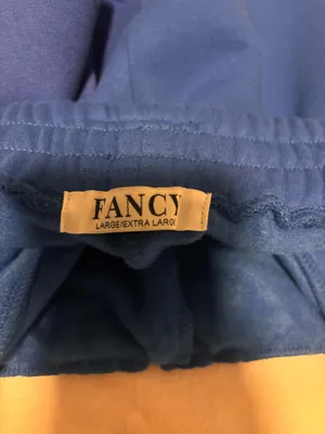 Shop Fancy Fleece Lined Shorts in Cobalt Blue thumbnail 3