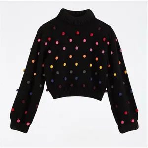 Farm Rio Rainbow Dots Sweater Size XS thumbnail 2