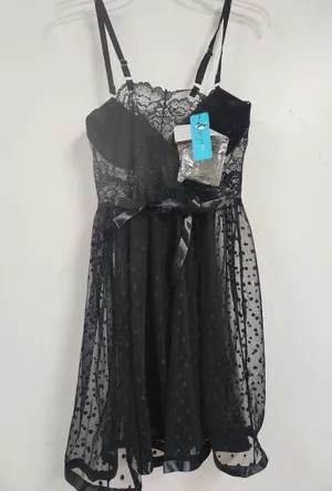Women's NIGHTGOWN SET Black Size XL thumbnail 4