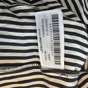 NWT Zara XS oversized Black White Striped Button Up Top‎ Long sleeve Collared thumbnail 5