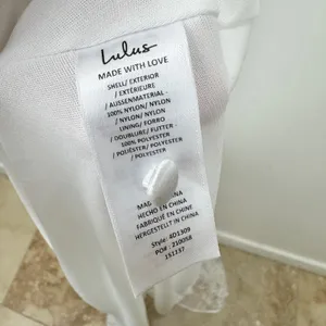 Lulus Eternal Happiness White Lace Square Neck Mermaid Maxi Dress Wedding L NWT thumbnail 12