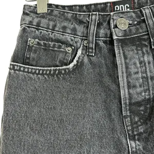 BDG Urban Outfitters Distressed Raw Hem Denim Shorts Washed Black Grunge Size 25 thumbnail 5