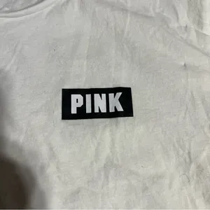 PINK White Logo T-Shirt; Medium Women’s thumbnail 3