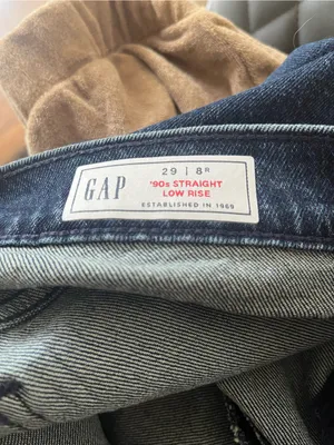GAP Jeans Womens 29 Blue 90s Straight Low Rise Dark Wash Minimalist Capsule NWT thumbnail 5