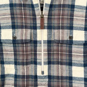 L.L. Bean Women's Scotch Plaid Flannel Shirt, Quarter-Zip‎ Size Small thumbnail 6