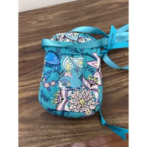 Vera Bradley Turquoise Floral Paisley Quilted Cotton Crossbody Phone Bag Blue thumbnail 5