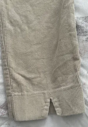Corduroy Beige Ivory Bootcut Pants, one size thumbnail 15