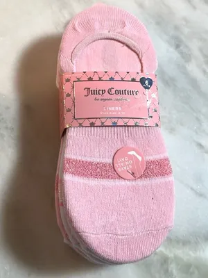 Juicy Couture Pink and White Sock Liners 6 pairs thumbnail 3