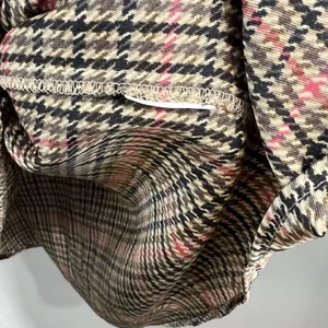 ZARA Houndstooth Pattern High Neck Long Sleeve Button Cuff Blouse Sz M EUC thumbnail 5