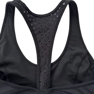 Lululemon Bra Racer Back Embroidered Eyelet Sports Bra Black Size 6 thumbnail 8