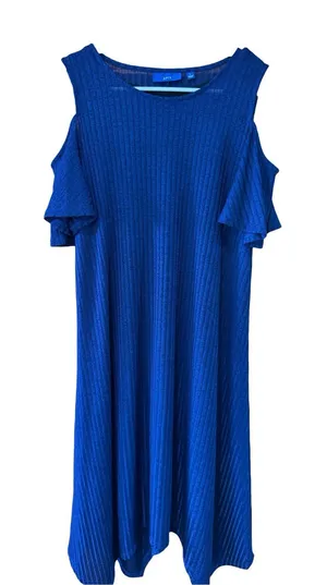 Apt. 9 Cobalt Blue Cold-Shoulder Midi Dress thumbnail 1