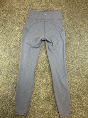 Lululemon Heathered Water Drop High Rise Leggings Pockets Size 6 thumbnail 5
