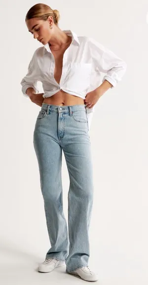 NWT Abercrombie & Fitch The ‘90s Relaxed High Rise Jeans thumbnail 1