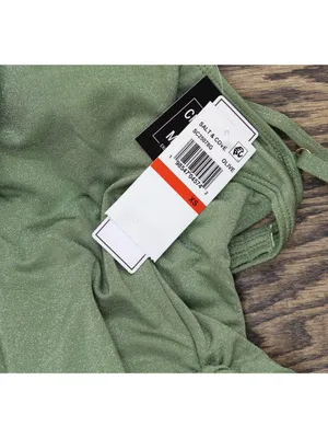 NWT Salt + Cove Lurex Open-Back Scoop-Neck One-Piece Swimsuit Olive Green XS thumbnail 7