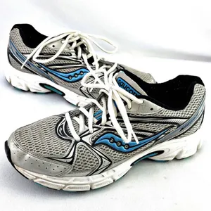 Saucony Cohesion 6 Athletic Running Training Shoes Women Sz 10 Gray Blue thumbnail 1