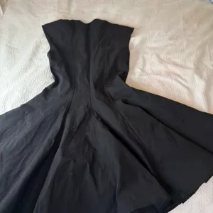 Zara Godet Hem Short Mini Dress ZW Collection Black Size XS thumbnail 7
