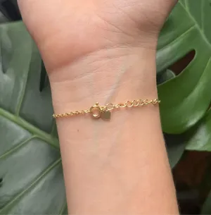 18k gold plated hand chain bracelet thumbnail 3
