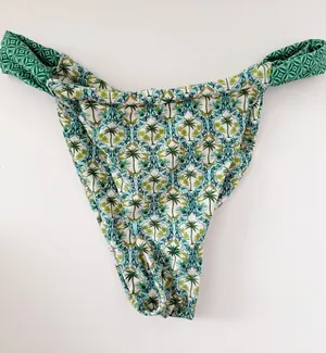 Blackbough Swim Palmera Giana Ruched Cheeky Bikini Bottom Size M NWOT High Leg thumbnail 1