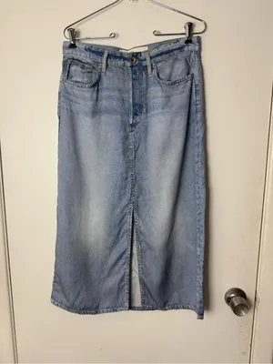 Rag & bone Miramar liquid faux denim midi skirt. 28 thumbnail 2