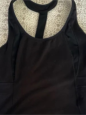 Athleta Black Racerback Training Tank Top thumbnail 2