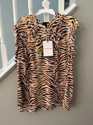 tiger print blouse thumbnail 1