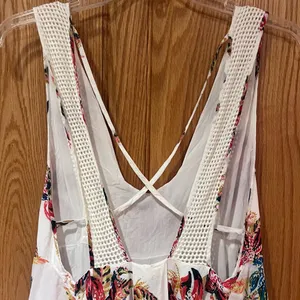 Free People Thought I Was‎ Dreamin Plunging V-Neck Floral Mini Dress Size Small thumbnail 16