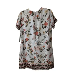 New Women’s Floral Lulu’s‎ Lined Shift Midi Dress greyish blue Size M thumbnail 6