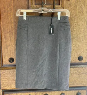 EXPRESS Gray Skirt Size 0 thumbnail 1