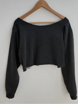 Fort Leavenworth Off the Shoulder Cropped Sweatshirt thumbnail 7
