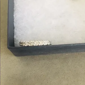 Sterling silver simulated diamond band🔹🔹🔹ring thumbnail 7