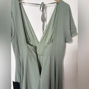 Lulus Promise Of Love Sage Brush Flutter Sleeve Maxi Dress Size XL Bridesmaid thumbnail 10