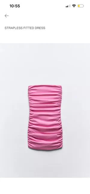 Pink ZARA Strapless Dress thumbnail 2