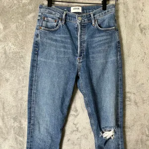 AGOLDE‎ Nico High Rise Slim Shorline Distressed Crop Jeans 26 Classic Minimalist thumbnail 2