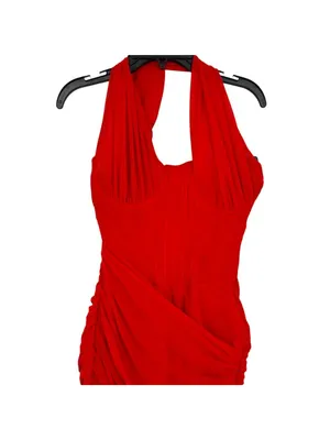 House Of CB Valentina Bodycon One Shoulder Glam Midi Dress Red Size XS NWOT thumbnail 5
